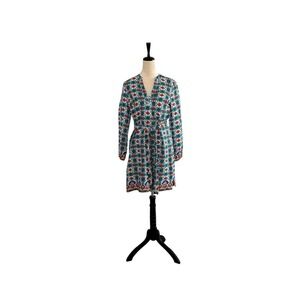 Boden Cleo 100% Linen Tie Waist Dress Ornate Casual Beachy Resort Size 6